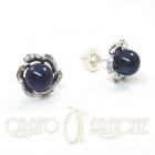 Orecchini Argento con Perle Nere